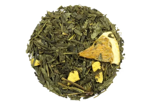 Green sencha Mandarin groene thee melange de Koffieplantage